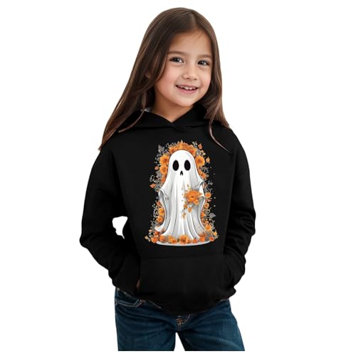 Trainingsjacke Kinder 152, Sweatjacke Mädchen mit Kapuze Warm Sweatshirt Sweatjacke Leicht Casual Langarm Trainingsjacke Fleecejacke Halloween Kostüm Sport Hoodie Kapuzenpullover von Dwevkeful