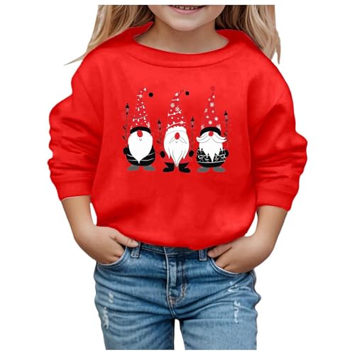 Ugly Christmas Sweater Kinder, Strickpullover Mädchen Hochwertige Weich Weihnachtspullover Strickpullover Warm Mädchen Pullover Sweatshirt ohne Kapuze Weihnachten Weihnachtspulli Langarmshirt von Dwevkeful