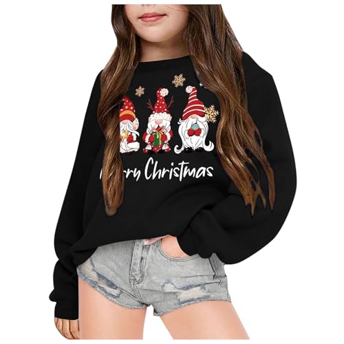 Weihnachtspullover Kinder 146 Led, Strickpullover Mädchen ohne Kapuze Mädchen Strickpullover Langarmshirt Hochwertige Weich Warm Sweatshirt Pullover Weihnachten Weihnachtspulli Weihnachtspullover von Dwevkeful