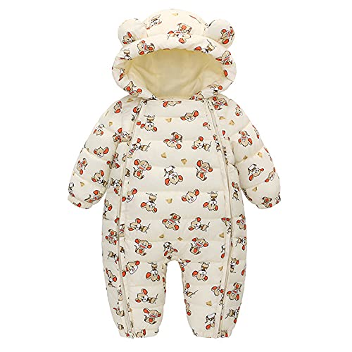 Winteranzug Kinder 110, Baby Schneeanzug mit Kapuze Winter Warm Jumpsuit Winterkleidung Langarm Jungen Mädchen Spielanzug Winteranzug Fleece Kleinkind Schneeanzug Strampelanzug von Dwevkeful