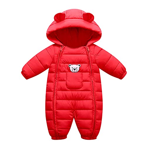 Winterkleidung Für Kinder, Baby Winterkleidung mit Kapuze Kleinkind Jumpsuit Schneeanzug Langarm Fleece Jungen Mädchen Strampelanzug Winterkleidung Warm Winteranzug Spielanzug von Dwevkeful