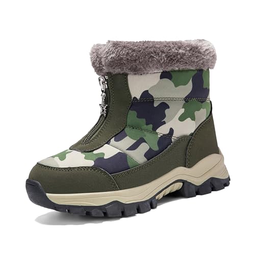 Winterstiefel Jungen 36 37, Winterstiefel Jungen Outdoor Kinder Winterstiefel Kurzschaft Stiefel Gefütterte Schneestiefel Schlupfstiefel Winddicht Winter Warm Winterboots Winterschuhe von Dwevkeful