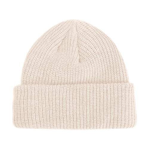 Wollmütze Damen Personalisierte Beanie Einfarbig Strickmütze Bequem Schädeldecke Dehnbare Skimütze Männer & Frauen Stickerei Für Winter Wollmütze von Dwevkeful