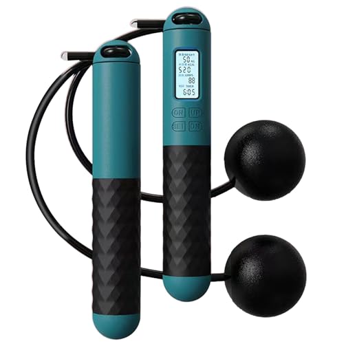 Adjustable Fitness Weighted Jump Rope, Cordless Jump Rope for Cardio Training, Ball-Weighted Rope for Home Gym Workouts, Ideal for Full-Body Exercise and High-Intensity Interval Training von Dybnuhoc