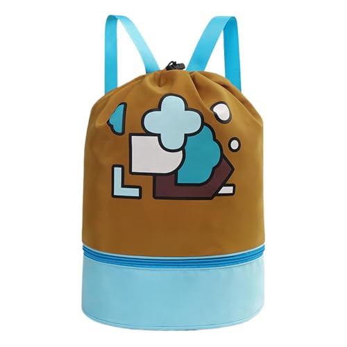 Badetasche für Kinder, Cartoon-Schwimmrucksack, wasserdichte Oxford-Stofftasche, verstellbare Schultergurte, Pooltasche mit großem Fassungsvermögen, Kinder-Schwimmrucksack, Schwimmtasche, Mädch von Dybnuhoc