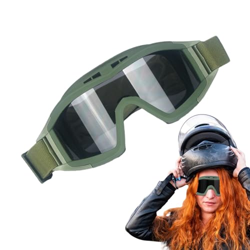 Dybnuhoc Motorradbrillen,Motocross-Reitbrillen, Motorrad-Schutzbrille, Anti-Wind Staubdichte Motorradbrille, Staubdichte Rennbrille Professionelle Motorrad-Motocross-Brille für Outdoor-Sportarten von Dybnuhoc