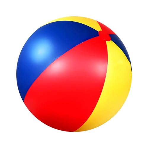 Dyeulget Aufblasbarer Wasserball, großer Wasserball | Großer aufblasbarer Regenbogenball | Geburtstagsparty-Bälle, Gastgeschenke, Sommer-Wasserspielzeug, groß, aufblasbarer PVC-Ball für Schwimmbad von Dyeulget