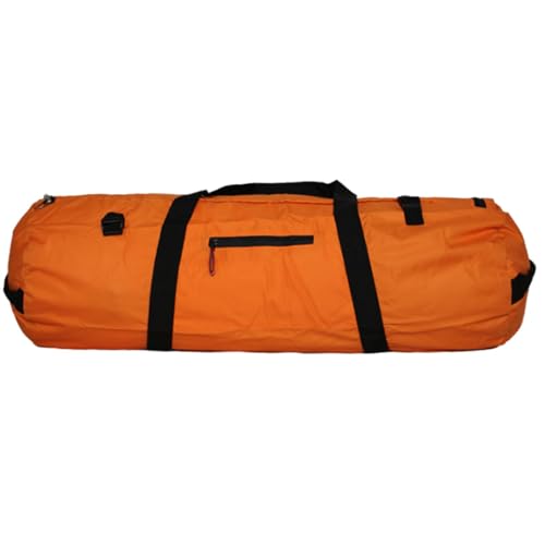 Dyeulget Extra große Reisetasche, wasserdichte Reisezelttasche – Doppelgriff-Design, mit Reißverschluss, zusammenklappbar für einfache Lagerung, Orange, S, Unisex von Dyeulget