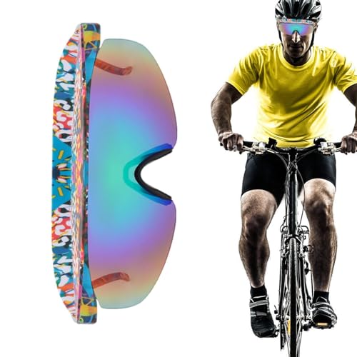 Dyeulget Fahrradbrille für Herren, großer Rahmen, UV-Schutz, Sport-Sonnenbrille für Damen, Herren, staubdichte Fahrradbrille für Radfahren, Fahren, Reiten von Dyeulget