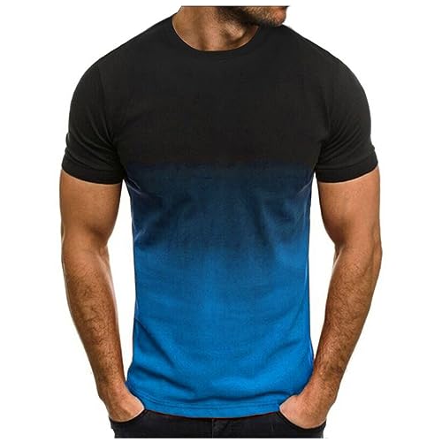 Dyhxuan Tshirt Herren Sommer Oberteile Casual Rundhals Tunika Tops Oversized Sportshirt Basic Kurzarm Shirts Lustig Neuartiger Druck Sporthemd Schnell Trocknende Laufshirt Regular Fit Poloshirt von Dyhxuan