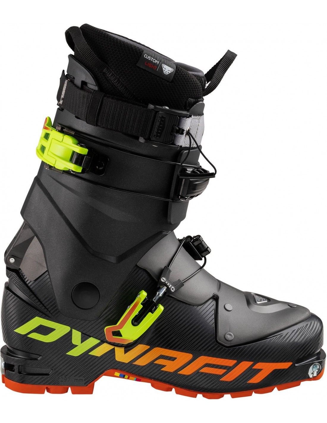 Dynafit Skitourenschuh TLT Speedfit Black/Fluo Orange Einsatzbereich - Ski Touring, Skischuhgröße - 23,5, Skischuhgewicht (Paar) - 1101 - 1200 g, von Dynafit