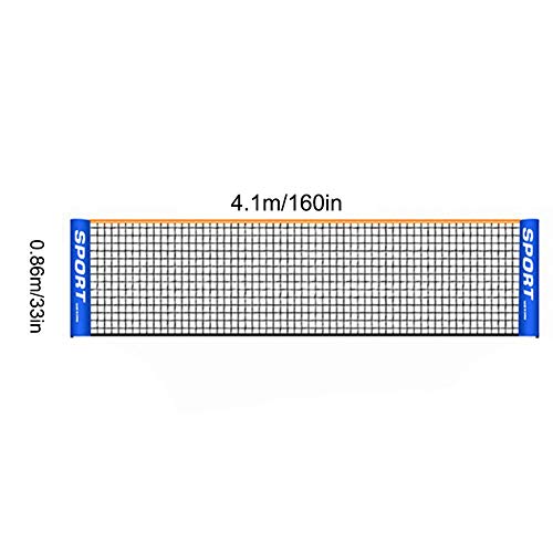 Dynamicoz Tragbares Badmintonnetz, Einfaches Setup-Netz Für Tennis, Fußballtennis, Pickleball, Kinder-Volleyball-Sportnetz Ohne Stangen von Dynamicoz