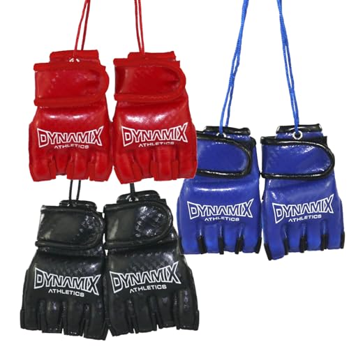 Dynamix Athletics Autospiegel Mini MMA Handschuhe Carbonix - Martial Arts Free Fight Handschuhe fürs Auto Spiegelanhänger Spiegel Aufhänger PKW Innenspiegel (Rot) von Dynamix Athletics