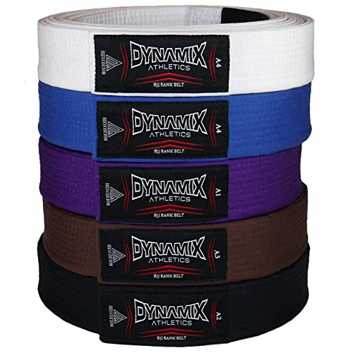 Dynamix Athletics Brazilian Jiu Jitsu Gürtel - Erwachsene - BJJ Ju Jutsu Gi Kimono Rank Belt (Weiß, A3) von Dynamix Athletics