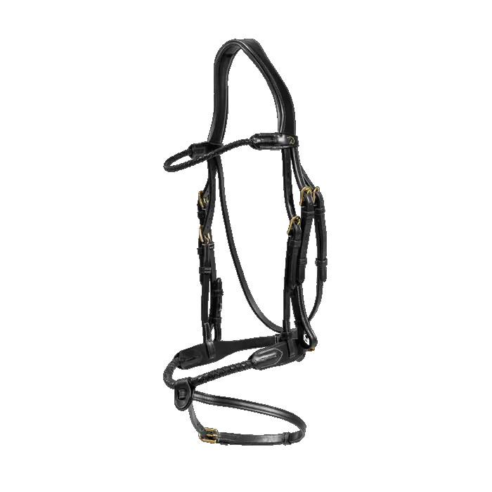 Dyon Rund geflochtene Trense mit kombiniertem Reithalfter Dyon Rund geflochtene Trense mit kombiniertem Reithalfter von Dyon