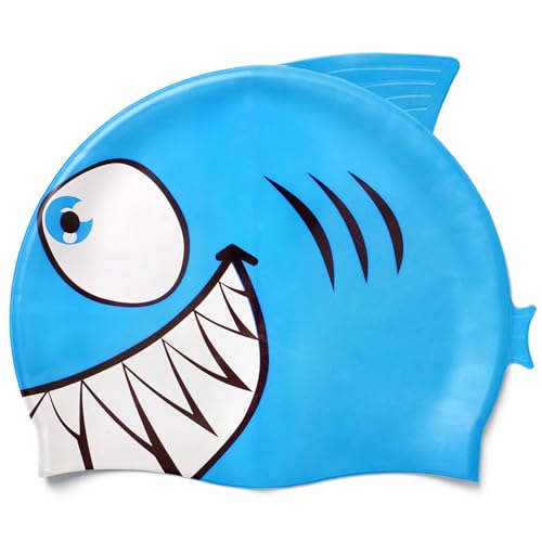 EANAGO Silikon Badekappe Mädchen >Piranha< modische Badehaube Kinder zum Schwimmen und Trainieren - passend für ca. 4 bis 12 Jahre - Bademütze Kinder Swimming Cap EANAGO Silikon Badekappe Mädchen >Piranha< modische Badehaube Kinder zum Schwimmen und Trainieren - passend für ca. 4 bis 12 Jahre - Bademütze Kinder Swimming Cap von EANAGO