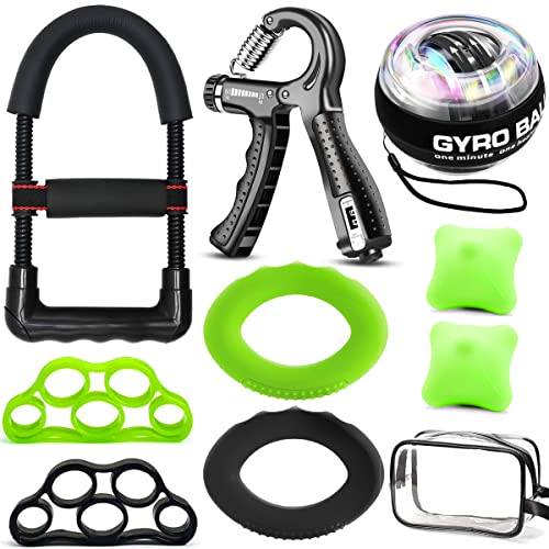 Handtrainer Unterarmtrainer Fingerhantel Unterarm training 10er Pack, Armtrainer, Lippenform Hand Grip, Fingertrainer, Gyro Ball Handgelenk Trainer für hand training Handkrafttraining Rehabilitation Handtrainer Unterarmtrainer Fingerhantel Unterarm training 10er Pack, Armtrainer, Lippenform Hand Grip, Fingertrainer, Gyro Ball Handgelenk Trainer für hand training Handkrafttraining Rehabilitation von EASJOY