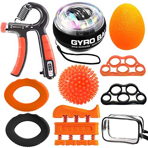 Handtrainer Unterarmtrainer Fingerhantel Unterarm training 10er Pack, Armtrainer, Lippenform Hand Grip, Fingertrainer, Gyro Ball Handgelenk Trainer für hand training Handkrafttraining Rehabilitation Handtrainer Unterarmtrainer Fingerhantel Unterarm training 10er Pack, Armtrainer, Lippenform Hand Grip, Fingertrainer, Gyro Ball Handgelenk Trainer für hand training Handkrafttraining Rehabilitation von EASJOY