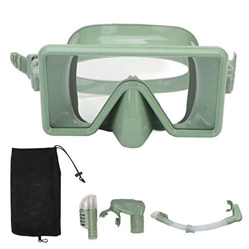 EASTALOLO Schwimmbrille für Erwachsene, weiches Silikon, verstellbares Kopfband, Anti-Beschlag-Schwimmbrille mit Mundstöpsel, Atemschlauch, geeignet für Anfänger (Grün) von EASTALOLO