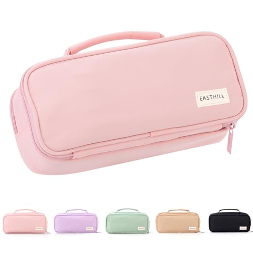 EASTHILL große Kapazität Federmäppchen Pen Pouch Organizer Canvas Bleistift Tasche mit Griff Schulbedarf für Mädchen-Rosa EASTHILL große Kapazität Federmäppchen Pen Pouch Organizer Canvas Bleistift Tasche mit Griff Schulbedarf für Mädchen-Rosa von EASTHILL