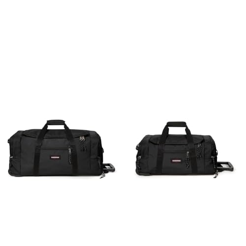 EASTPAK - Leatherface M + - Reisetasche, 68.5 x 32.5 x 34.5, 69 L, Black (Schwarz) & Leatherface S + - Reisetasche, 55 x 34 x 26, 41 L, Black (Schwarz) von EASTPAK