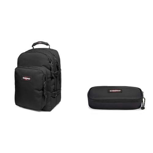 EASTPAK PROVIDER Rucksack, 111 cm, 107 L, Black (Schwarz) & OVAL SINGLE Federmäppchen, 84 cm, 80 L, Black (Schwarz) von EASTPAK