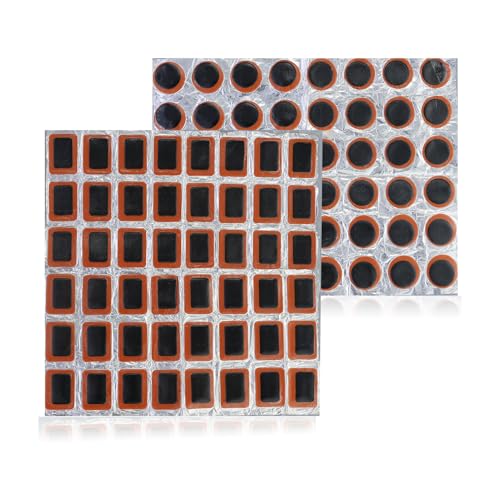 96 Stück Quadratischer Flicken und runder Flicken, Fahrradreifen Flicken Set, 25mm Fahrrad Flickzeug Fahrradschlauch Reparaturset Gummi Patches Fahrrad Reifen Reparatur Set für Reifen Fahrrad Schlauch 96 Stück Quadratischer Flicken und runder Flicken, Fahrradreifen Flicken Set, 25mm Fahrrad Flickzeug Fahrradschlauch Reparaturset Gummi Patches Fahrrad Reifen Reparatur Set für Reifen Fahrrad Schlauch von EASYKEENECOM