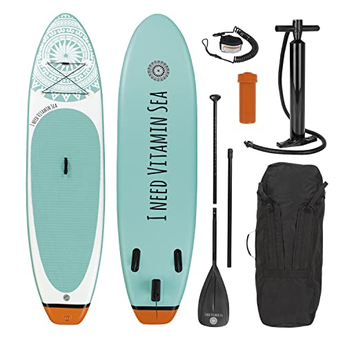 EASYmaxx Stand-Up- Paddle-Board 'I Need Vitamin SEA' | SUP inkl. Tragetasche, Reparatur-Kit & Luftpumpe, mit praktischem Tragegriff | Premium Qualität EASYmaxx Stand-Up- Paddle-Board 'I Need Vitamin SEA' | SUP inkl. Tragetasche, Reparatur-Kit & Luftpumpe, mit praktischem Tragegriff | Premium Qualität von EASYmaxx