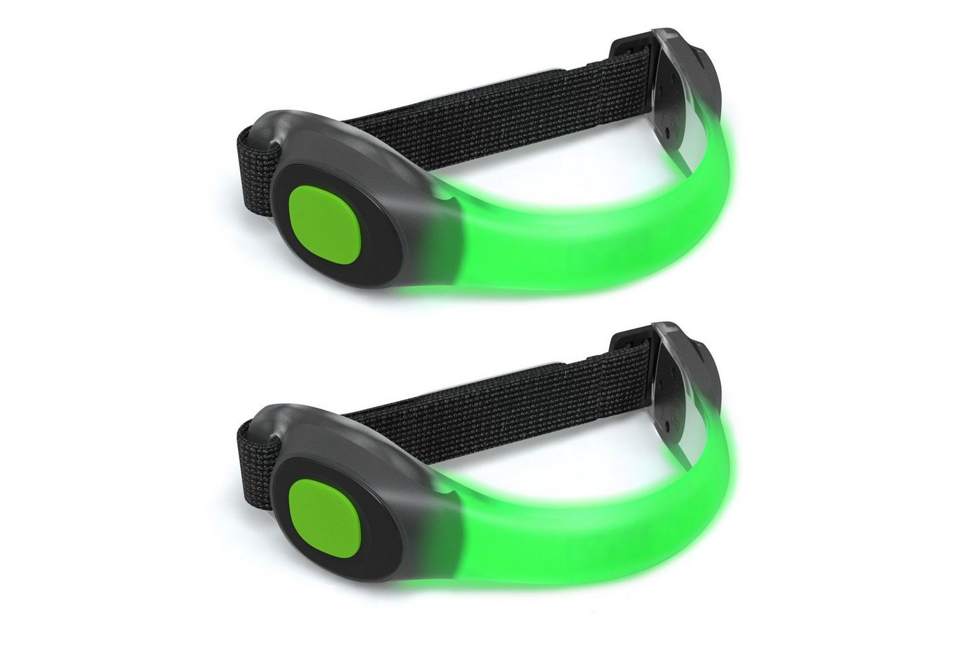 EAZY CASE Fahrradreflektor 2er Set LED Binkarmband, LED Armband Reflektorband Joggen Reflektoren Kind Hund LED Licht Grün von EAZY CASE