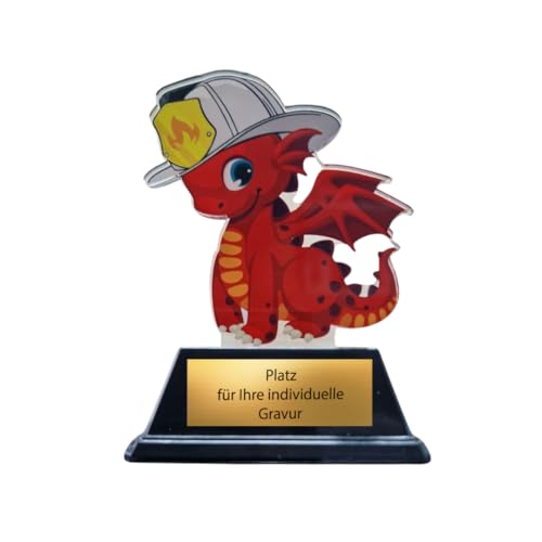EBERiX · Kinderfeuerwehrpokal mit Wunschgravur· Drache · Feuerwehrpokal · Acryl · Geschenkidee · 10cm · Pokal für Kinder · Ehrenpreis · Feuerwehrdrachen · personalisierbar EBERiX · Kinderfeuerwehrpokal mit Wunschgravur· Drache · Feuerwehrpokal · Acryl · Geschenkidee · 10cm · Pokal für Kinder · Ehrenpreis · Feuerwehrdrachen · personalisierbar von EBERiX POKALE
