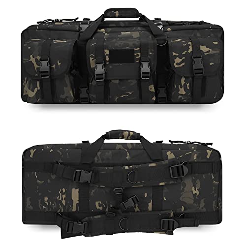 EBSBAG 70cm Waffentasche Futteral, Gewehrtasche Langwaffen Mit Doppelfach & 3 Gro?e Zubeh?r Beutel, Taktische Gewehrtasche Perfekt Zum Schie?en Und Jagen (Color : Camouflage) (Camouflage von EBSBAG