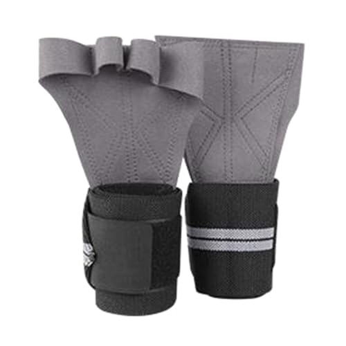 EBVincxmk Fitness-Handschuhe, Gewichtheben, Workout-Übungshandschuhe mit Handgelenkstütze, für Damen und Herren, rutschfeste Handfläche, fingerlose Handschuhe von EBVincxmk