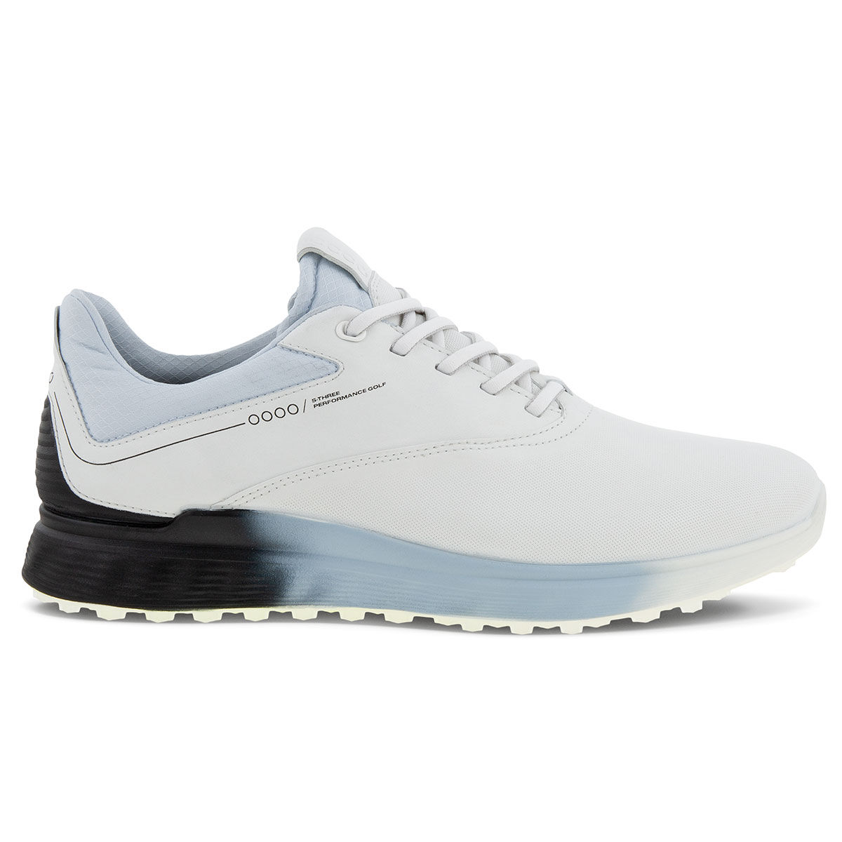 ECCO Men's S-Three Waterproof Spikeless Golf Shoes, Mens, White/black/air, 9 | American Golf von ECCO