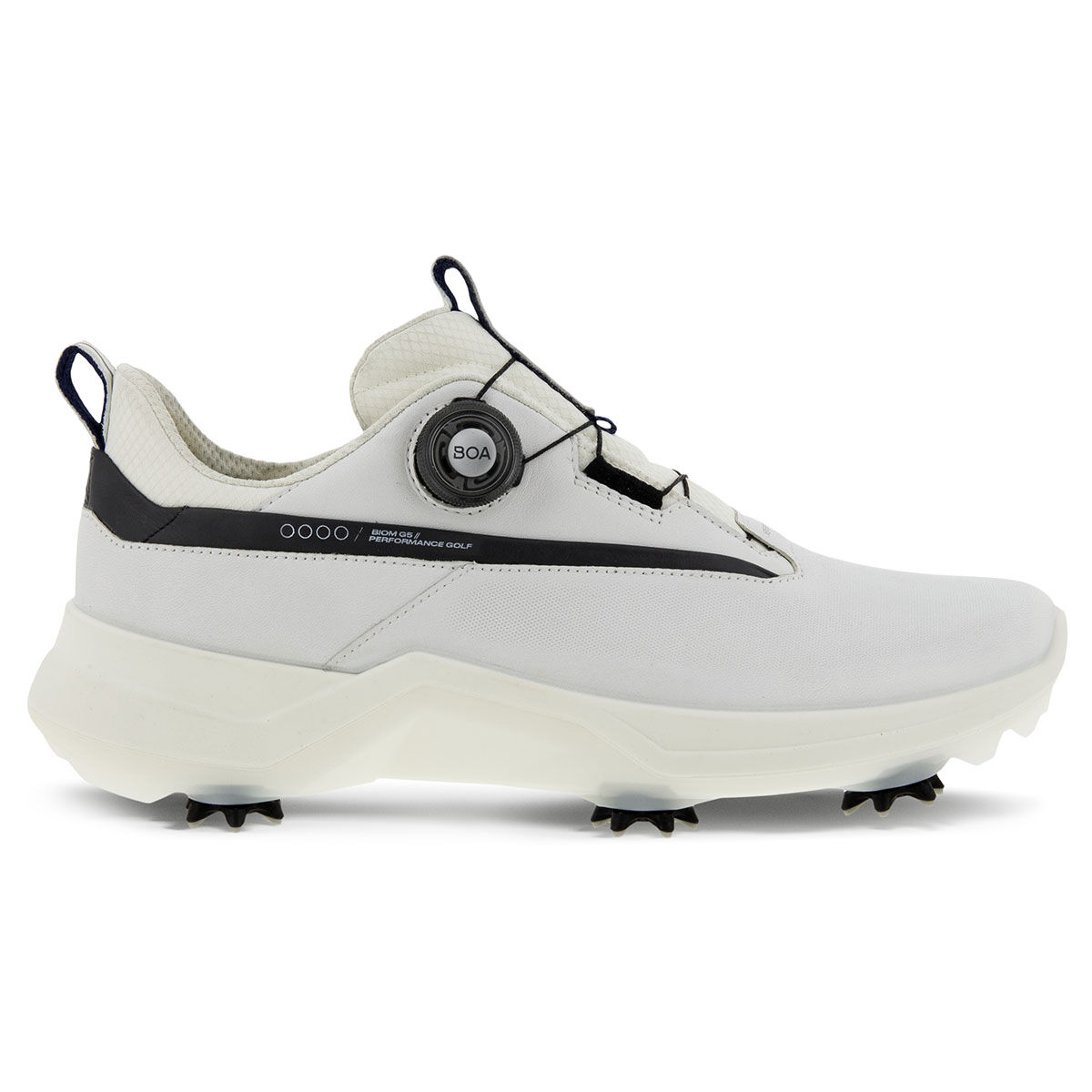 ECCO White and Black Comfortable Men's BIOM BOA G5 Golf Shoes, Size: 9.5-10 | American Golf von ECCO