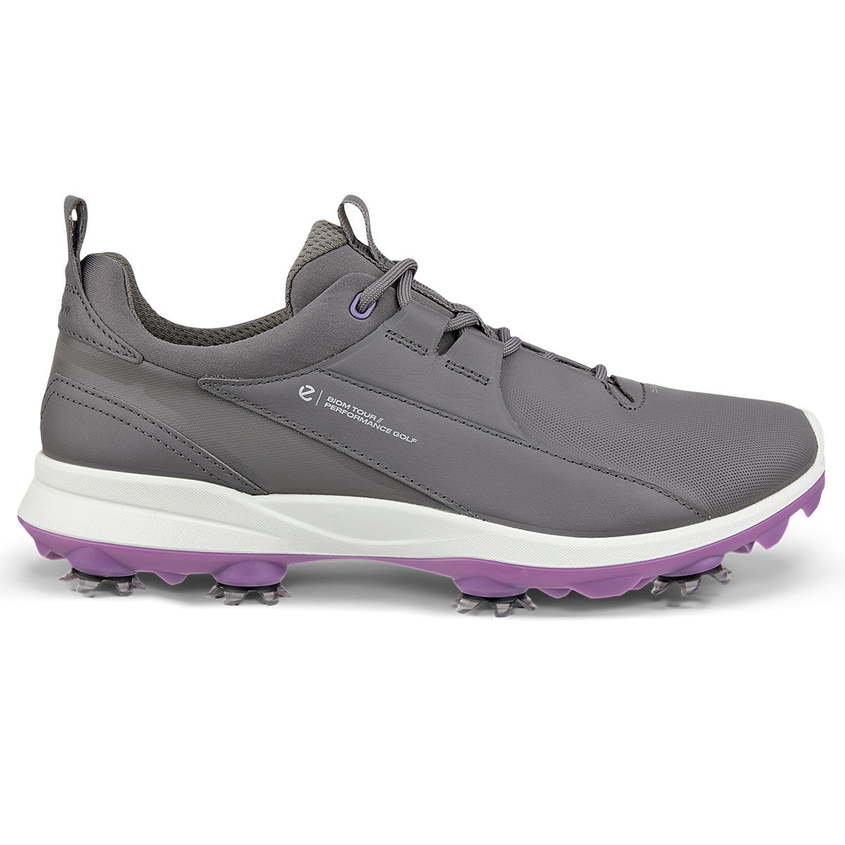 ECCO Womens BIOM Tour Waterproof Spiked Golf Shoes, Female, Steel, 5-5.5 | American Golf von ECCO