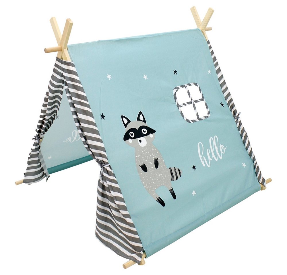 ECD Germany Spielzelt Kinderzelt Tipi-Zelt Spielhaus Zelt für Kinder für Innen & Außen Spielzelt zum kreativen Spielen, Waschbär, Türkis ECD Germany Spielzelt Kinderzelt Tipi-Zelt Spielhaus Zelt für Kinder für Innen & Außen Spielzelt zum kreativen Spielen, Waschbär, Türkis von ECD Germany