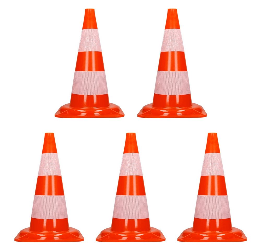ECD Germany Warndreieck Verkehrsleitkegel aus PVC mit 2 reflektierenden Streifen, 5-tlg., Verkehrskegel Pylone 47cm Warnleitkegel Warnkegel Leitkegel ECD Germany Warndreieck Verkehrsleitkegel aus PVC mit 2 reflektierenden Streifen, 5-tlg., Verkehrskegel Pylone 47cm Warnleitkegel Warnkegel Leitkegel von ECD Germany