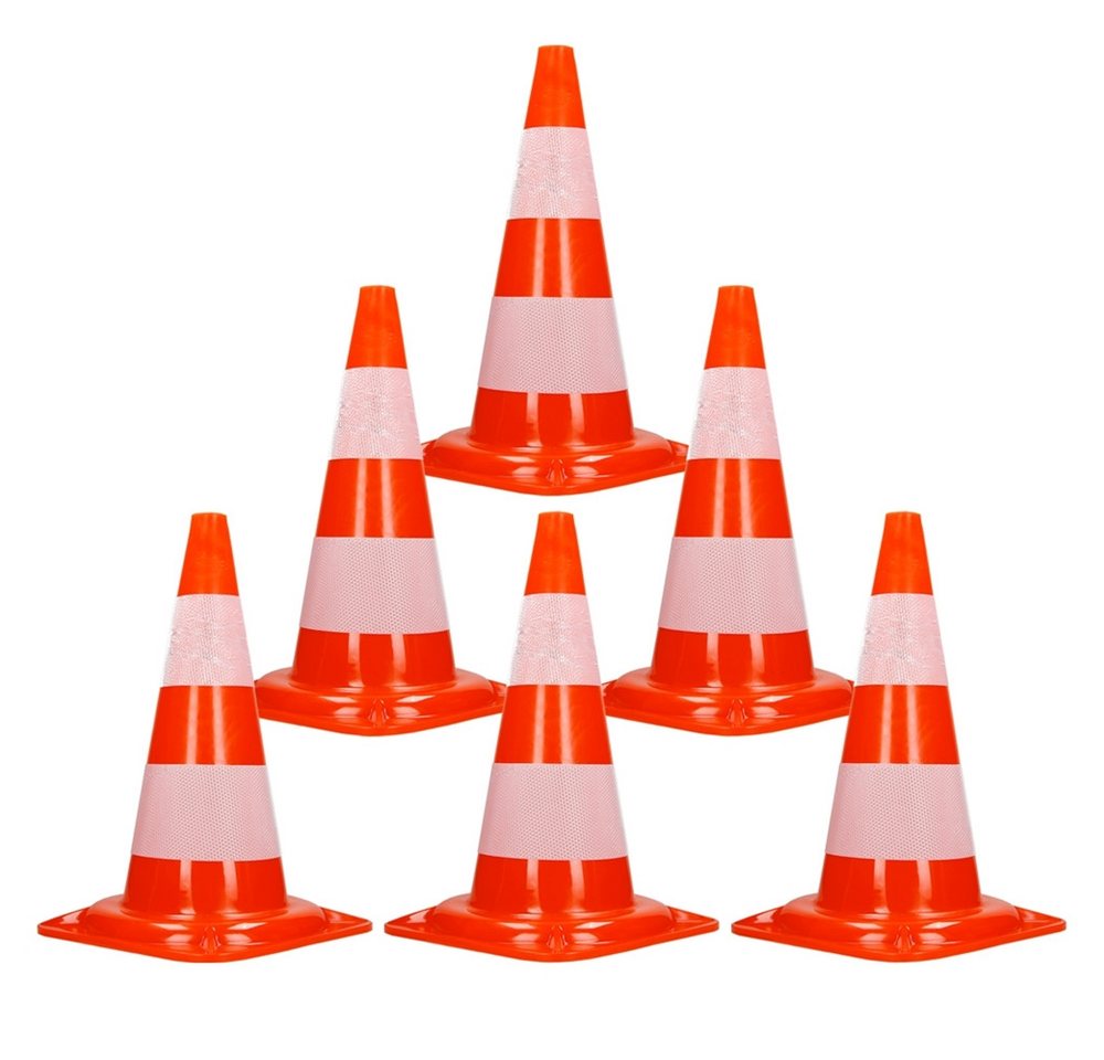 ECD Germany Warndreieck Verkehrsleitkegel aus PVC mit 2 reflektierenden Streifen, 6-tlg., Verkehrskegel Pylone 47cm Warnleitkegel Warnkegel Leitkegel ECD Germany Warndreieck Verkehrsleitkegel aus PVC mit 2 reflektierenden Streifen, 6-tlg., Verkehrskegel Pylone 47cm Warnleitkegel Warnkegel Leitkegel von ECD Germany