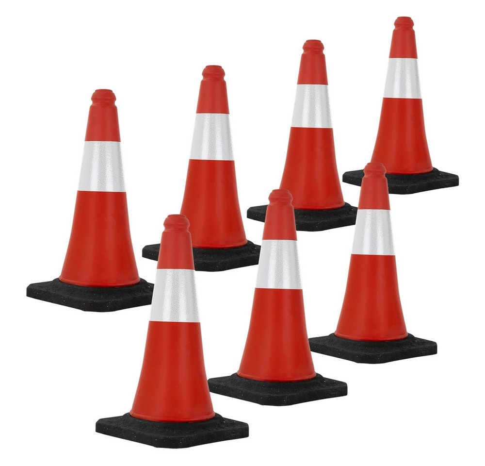 ECD Germany Warndreieck Verkehrsleitkegel aus PVC mit 2 reflektierenden Streifen, 7-tlg., Verkehrskegel Pylone 51cm Warnleitkegel Warnkegel Leitkegel ECD Germany Warndreieck Verkehrsleitkegel aus PVC mit 2 reflektierenden Streifen, 7-tlg., Verkehrskegel Pylone 51cm Warnleitkegel Warnkegel Leitkegel von ECD Germany
