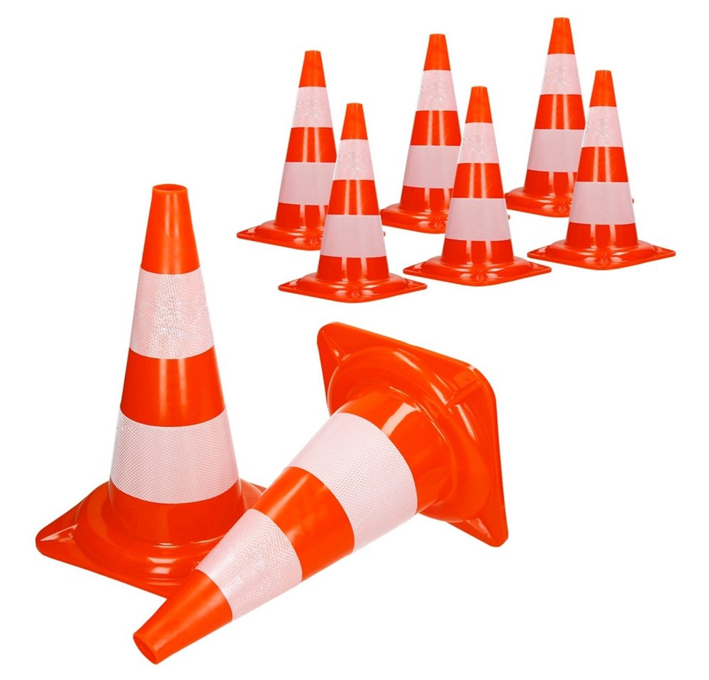 ECD Germany Warndreieck Verkehrsleitkegel aus PVC mit 2 reflektierenden Streifen, 8-tlg., Verkehrskegel Pylone 47cm Warnleitkegel Warnkegel Leitkegel ECD Germany Warndreieck Verkehrsleitkegel aus PVC mit 2 reflektierenden Streifen, 8-tlg., Verkehrskegel Pylone 47cm Warnleitkegel Warnkegel Leitkegel von ECD Germany