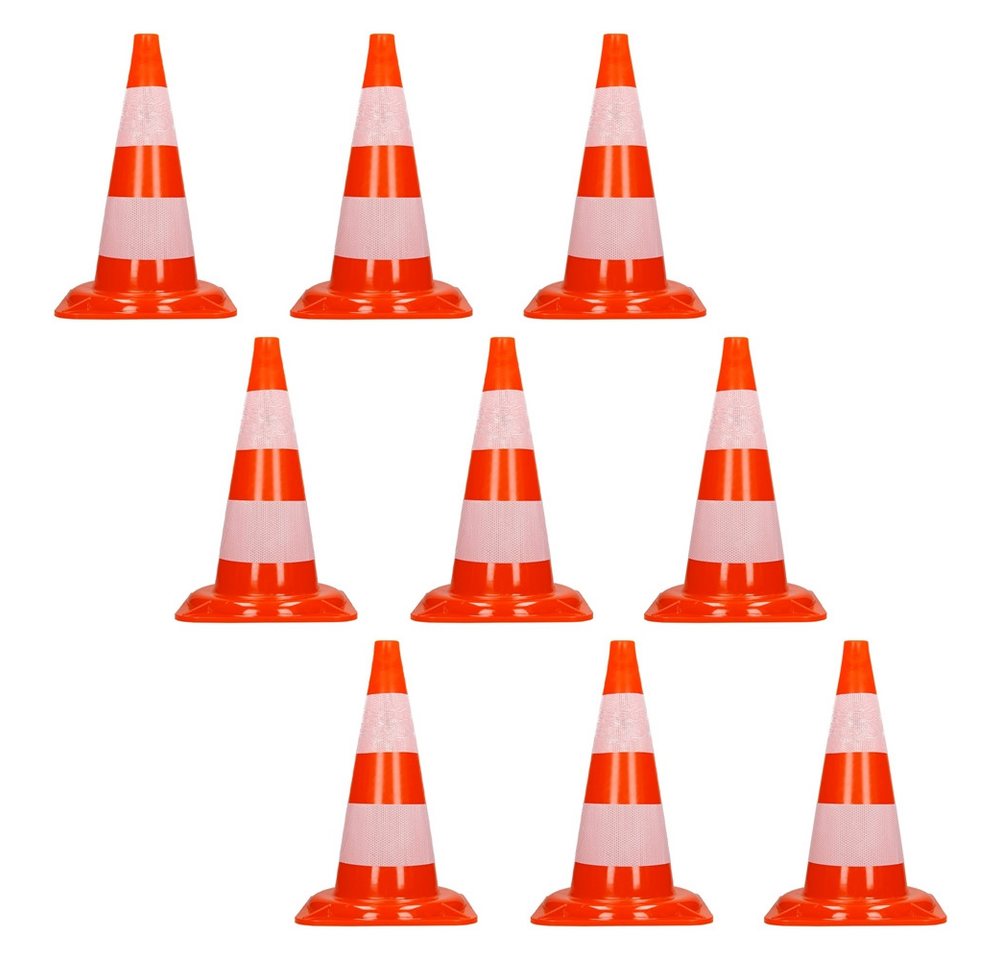 ECD Germany Warndreieck Verkehrsleitkegel aus PVC mit 2 reflektierenden Streifen, 9-tlg., Verkehrskegel Pylone 47cm Warnleitkegel Warnkegel Leitkegel ECD Germany Warndreieck Verkehrsleitkegel aus PVC mit 2 reflektierenden Streifen, 9-tlg., Verkehrskegel Pylone 47cm Warnleitkegel Warnkegel Leitkegel von ECD Germany