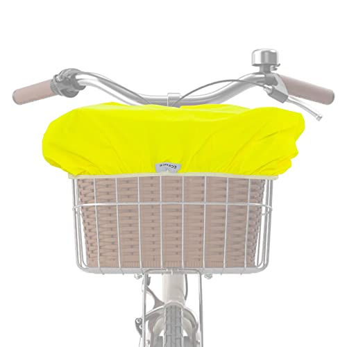 ECENCE 1x Fahrradkorb Regenschutz Gelb Fahrradkorb Regenschutz Abdeckung, Überzug für Fahrradkorb wasserabweisend, Regenschutzbezug für Fahrradkörbe von ECENCE