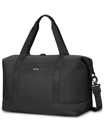ECOHUB 20L Ryanair Handgepäck 40x20x25, Handgepäck Tasche für Flugzeug, Faltbare Reisetasche Mit Abnehmbar Nass-Tasche, Ryan Airlines Bag 40x20x25, Weekender Damen Herren, Patent Anhängig(Schwarz) ECOHUB 20L Ryanair Handgepäck 40x20x25, Handgepäck Tasche für Flugzeug, Faltbare Reisetasche Mit Abnehmbar Nass-Tasche, Ryan Airlines Bag 40x20x25, Weekender Damen Herren, Patent Anhängig(Schwarz) von ECOHUB