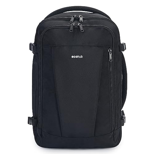 ECOHUB Rucksack 40x20x25 Ryanair Handgepäck 13 Taschen Reiserucksack Flugzeug Carry-ons Wasserdichter Rucksack Damen Klein PET-Recycelte Umweltfreundliche 20L,Patentiert(Schwarz) ECOHUB Rucksack 40x20x25 Ryanair Handgepäck 13 Taschen Reiserucksack Flugzeug Carry-ons Wasserdichter Rucksack Damen Klein PET-Recycelte Umweltfreundliche 20L,Patentiert(Schwarz) von ECOHUB