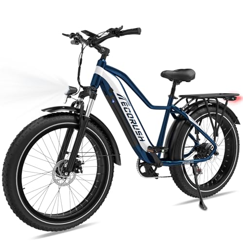 ECORUSH E Bike Herren,Ebike ECO R1 mit 48V 13Ah Batterie,Elektrofahrräder 26 * 4.0 Zoll,E-Bike 250W Motor & 25km/h, E Mountainbike 7-Gang Getriebe mit LCD-Display,Reichweite Max 100km ECORUSH E Bike Herren,Ebike ECO R1 mit 48V 13Ah Batterie,Elektrofahrräder 26 * 4.0 Zoll,E-Bike 250W Motor & 25km/h, E Mountainbike 7-Gang Getriebe mit LCD-Display,Reichweite Max 100km von ECORUSH