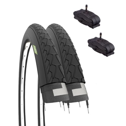 ECOVELO Unisex – Erwachsene 2 Reifen 700 x 35 C + Kammern America, Schwarz, 700X35 ECOVELO Unisex – Erwachsene 2 Reifen 700 x 35 C + Kammern America, Schwarz, 700X35 von ECOVELO