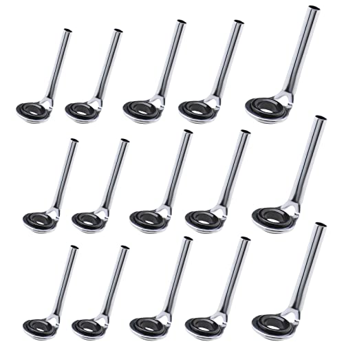 ECSiNG 15 x Angelschnur-Spinn-Führungs-Augenringe, Angelruten-Spitze, Reparatur-Set, Angelrutenführung, Verschiedene Größen, Spitzen, Angelzubehör für Salzwasser, Süßwasser, Silber ECSiNG 15 x Angelschnur-Spinn-Führungs-Augenringe, Angelruten-Spitze, Reparatur-Set, Angelrutenführung, Verschiedene Größen, Spitzen, Angelzubehör für Salzwasser, Süßwasser, Silber von ECSiNG