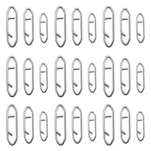 ECSiNG 60PCS Fishing Power Clips Stainless Steel Quick Change Fast Link Lure Weight Snaps Speed Clips Fishing Snap Connector for Freshwater Salzwwater 20KG 32KG 50KG ECSiNG 60PCS Fishing Power Clips Stainless Steel Quick Change Fast Link Lure Weight Snaps Speed Clips Fishing Snap Connector for Freshwater Salzwwater 20KG 32KG 50KG von ECSiNG