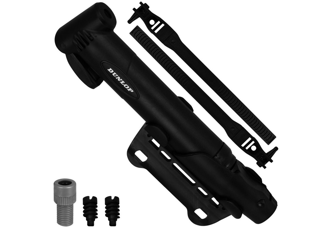 EDCO Fahrradpumpe Dunlop Mini-Fahrradluftpumpe Schwarz Luftpumpe Miniluftpumpe Handpumpe, Minipumpe Luft Pumpe Fahrrad E-Bike Handpumpe Fahrradluftpumpe von EDCO