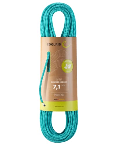 EDELRID Skimmer ECO Dry 7.1MM 50M Blau, Kletterseil, Größe 50 m - Farbe Icemint von EDELRID